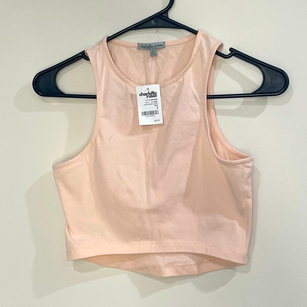 Peach crop top